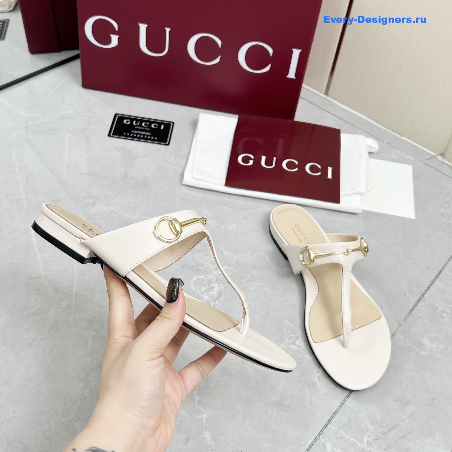 Gvc*1 blondie white gg thong sandals