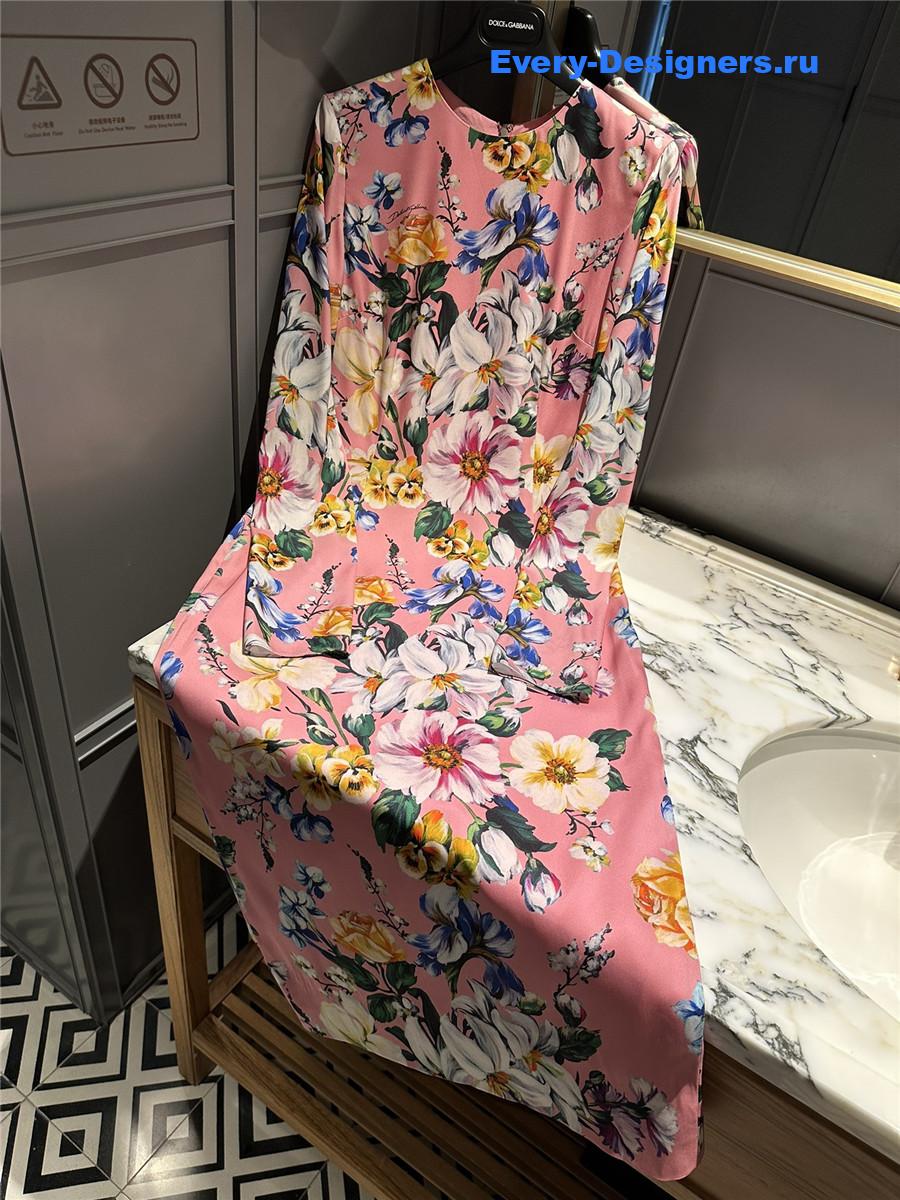 Dolce & Gabbana Floral Silk Midi Dress