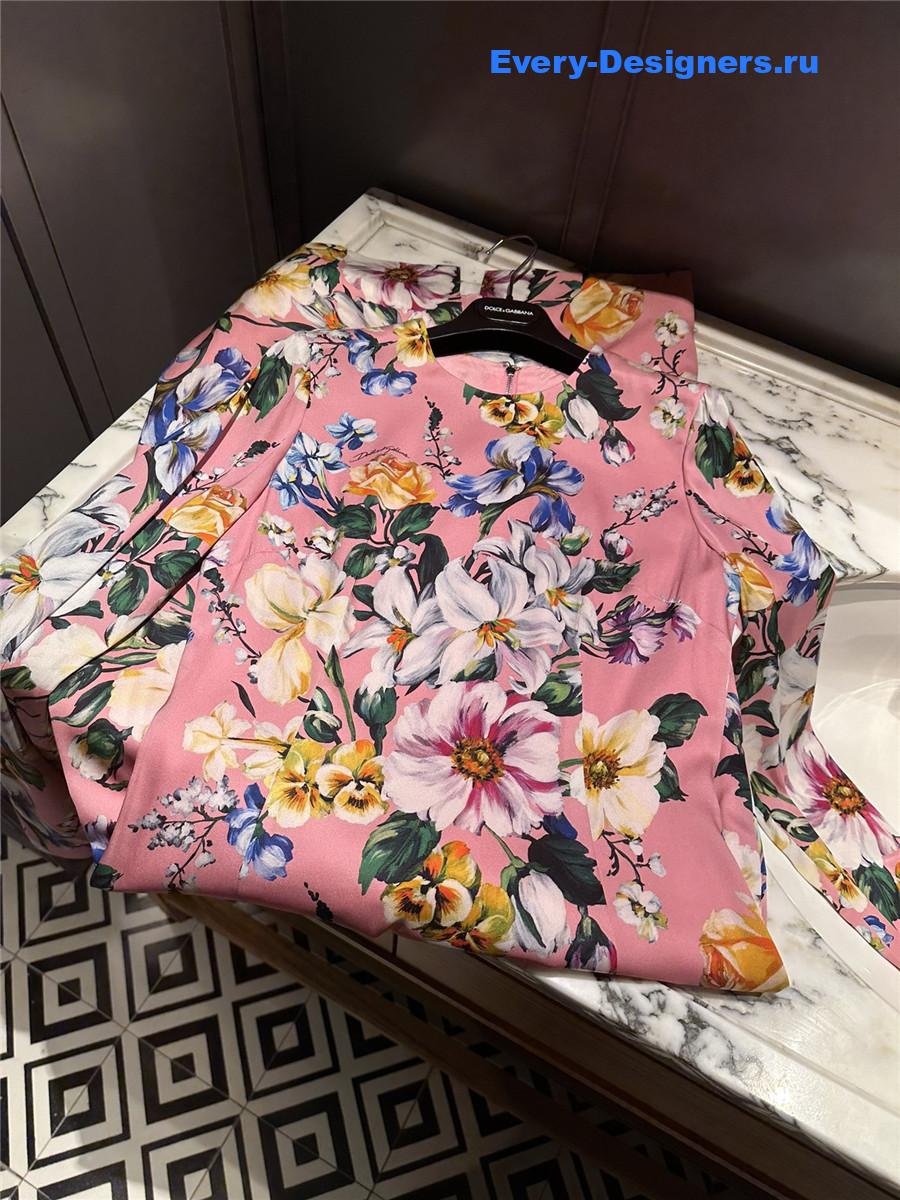 Dolce & Gabbana Floral Silk Midi Dress