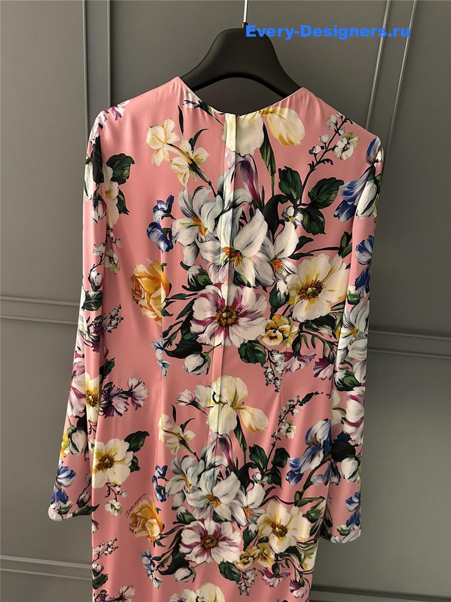 Dolce & Gabbana Floral Silk Midi Dress