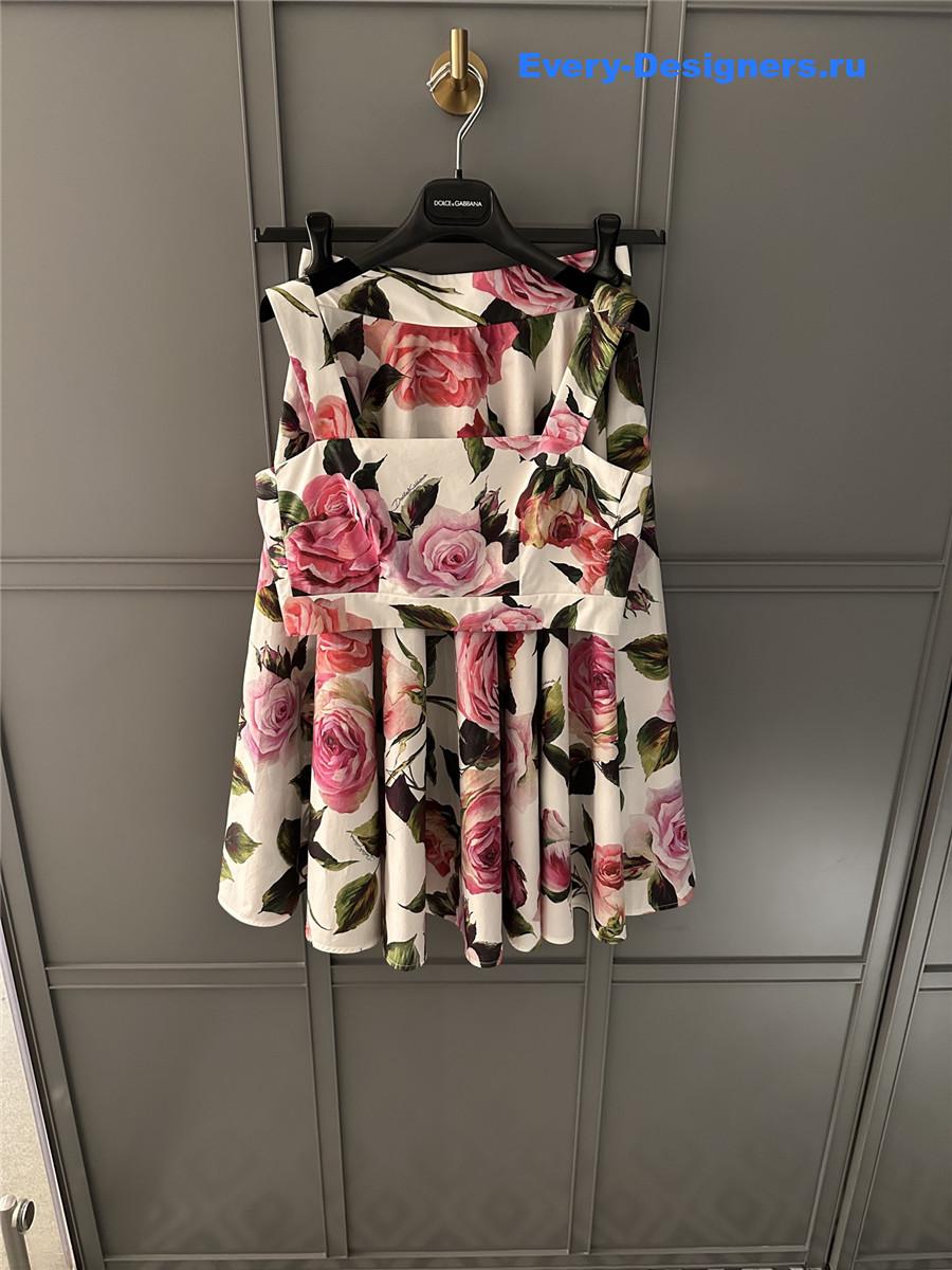 Dolce & Gabbana Rose-Print Skirt