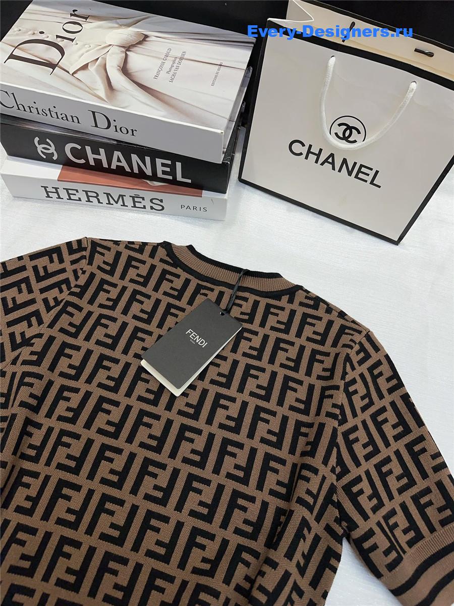 F**di ff jacquard knit top