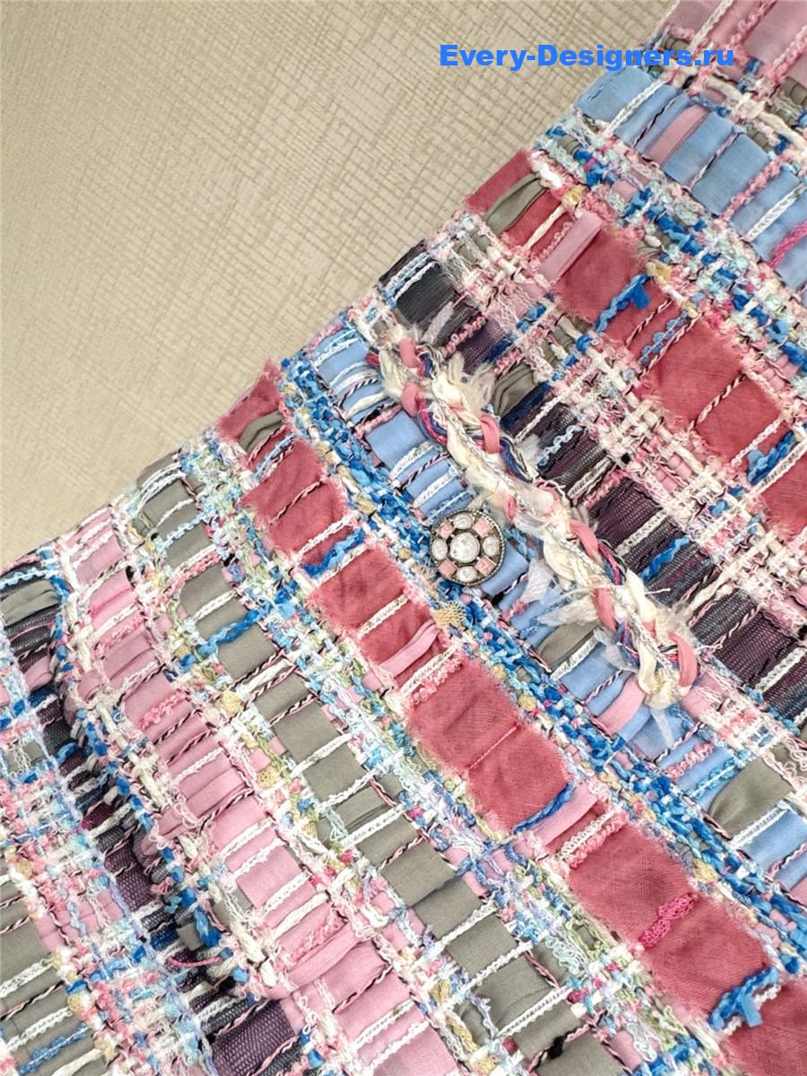 Ch**el pink woven vest dress