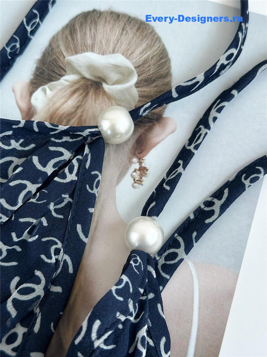 Ch**el cc printed suspender skirt