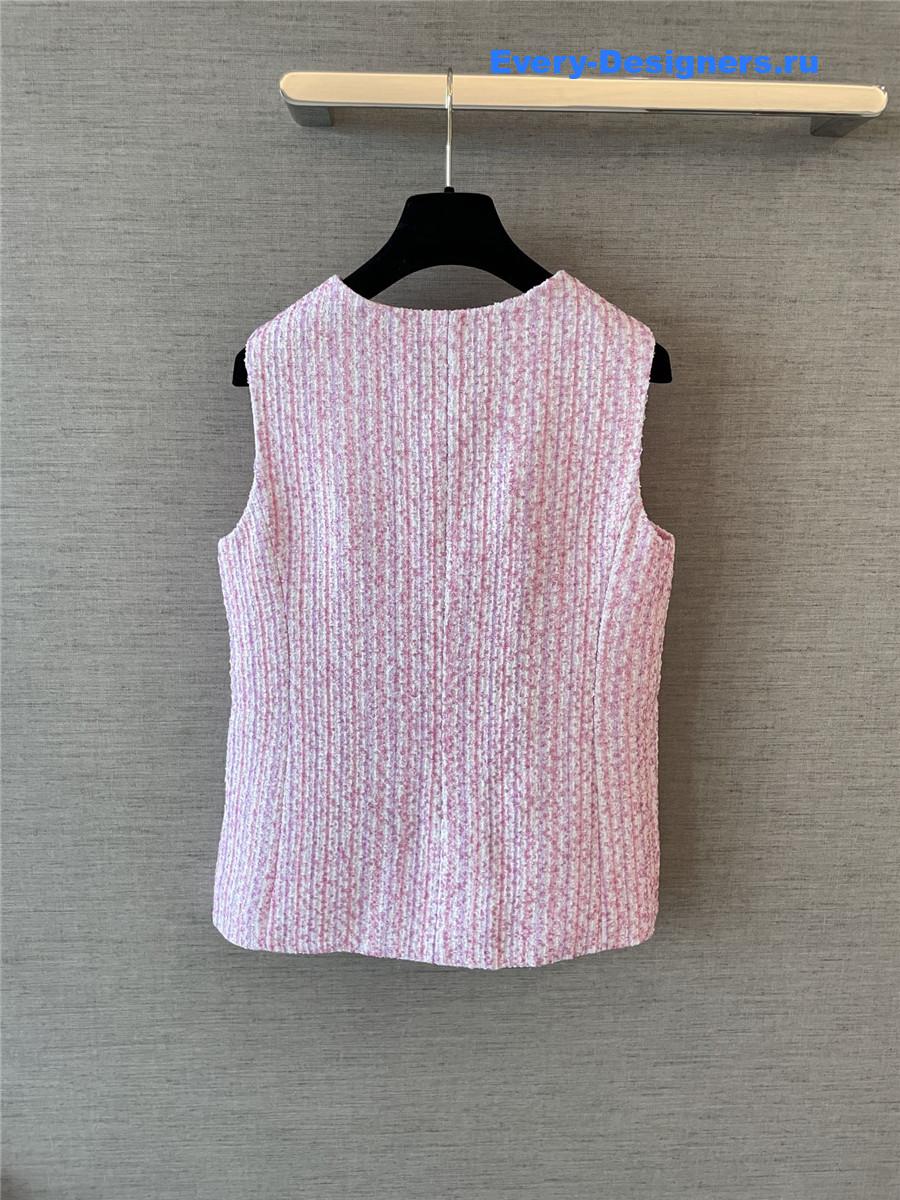 Ch**el pink tweed vest