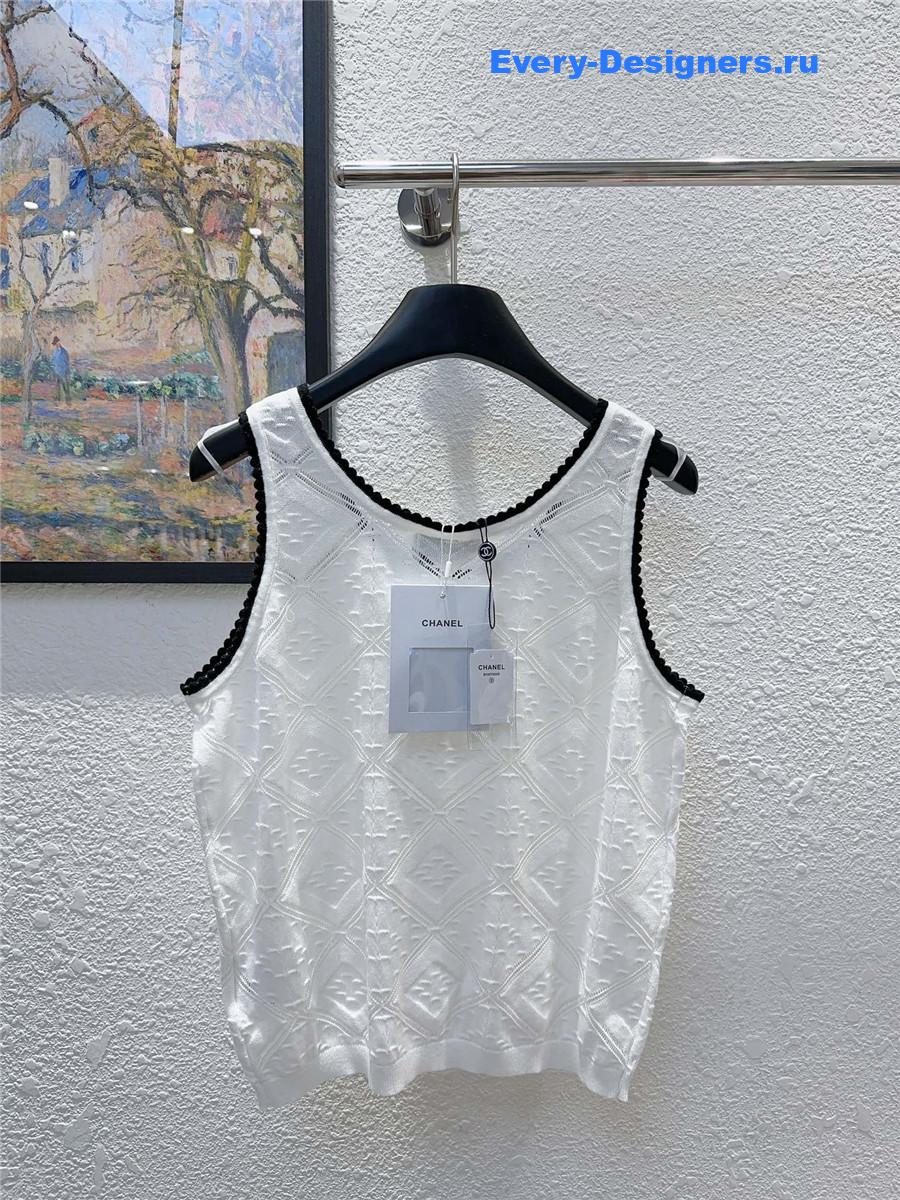 Ch**el white cc logo vest