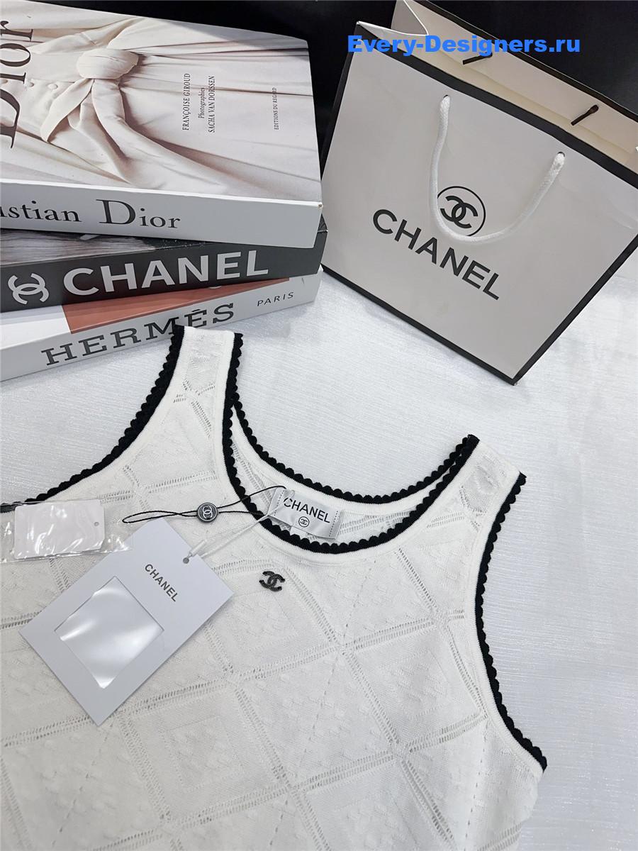 Ch**el white cc logo vest