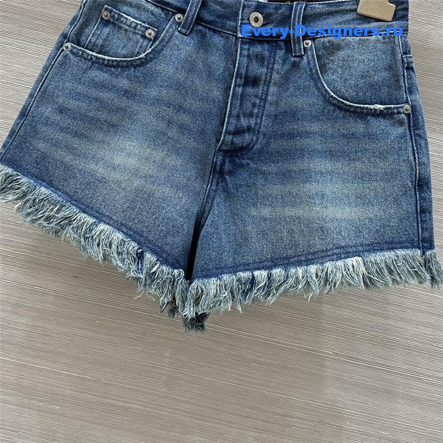 L0ew* pocket logo denim shorts