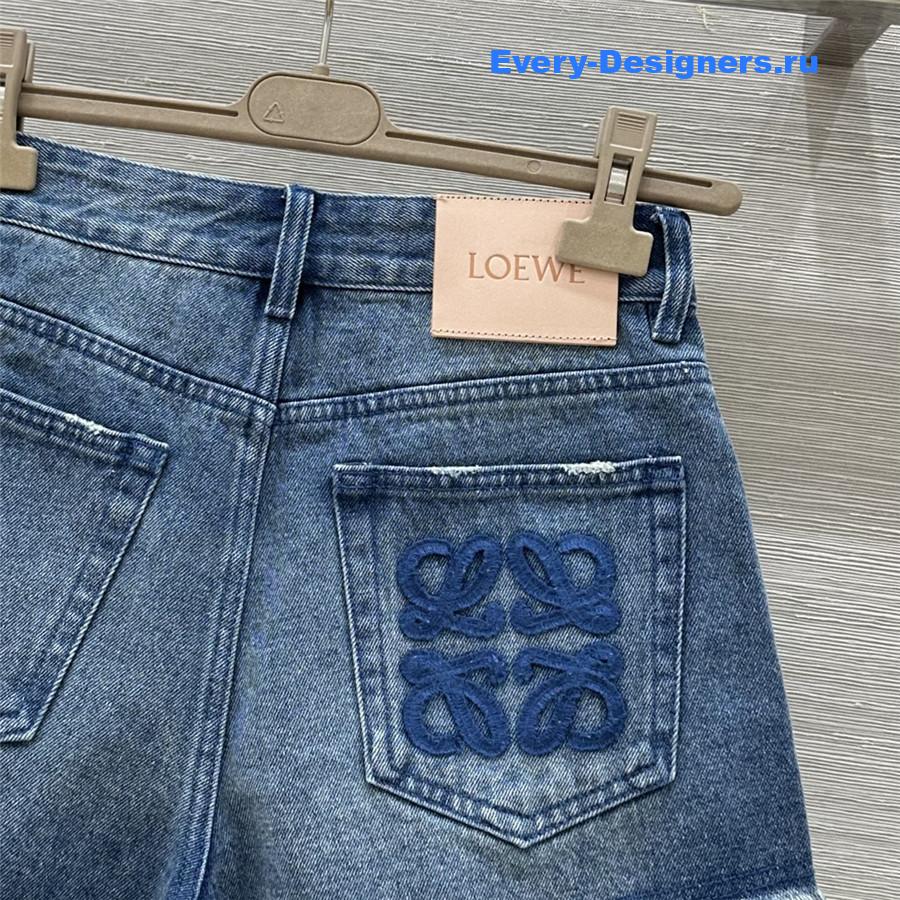 L0ew* pocket logo denim shorts