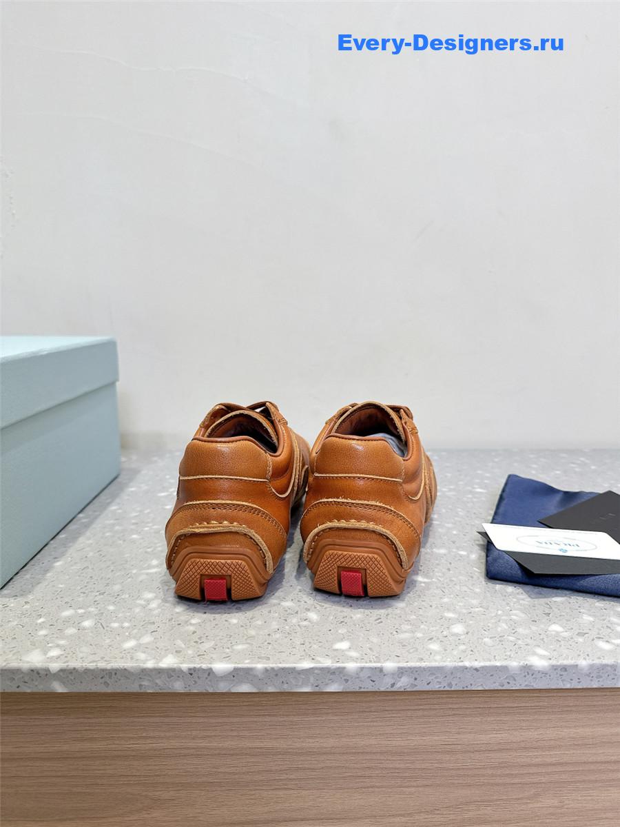 Pra*a brown leather sneakers