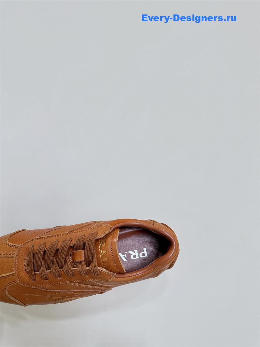 Pra*a brown leather sneakers