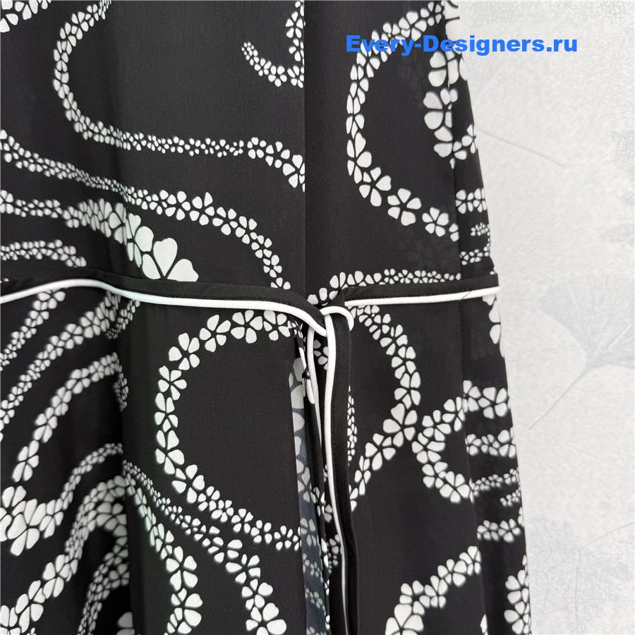 Ch**el black white voile dress