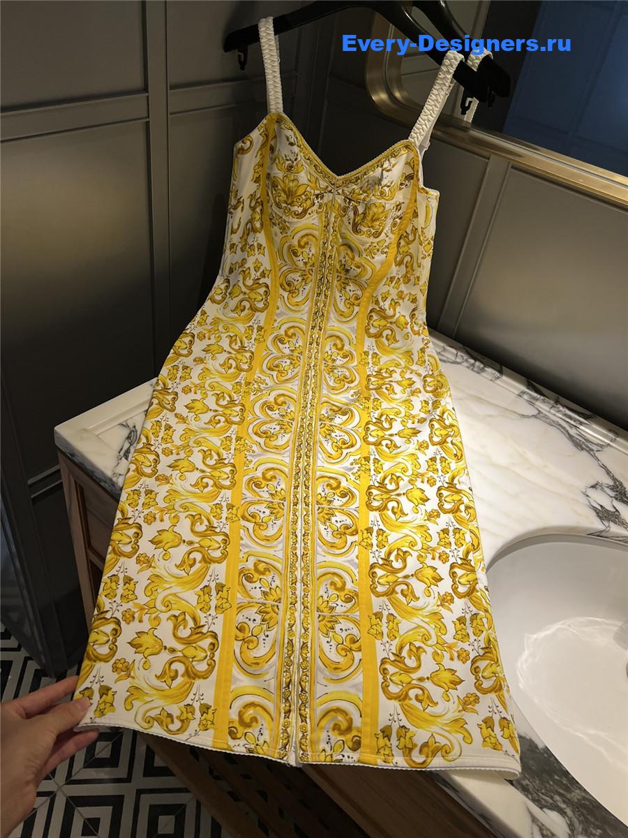 Dolce & Gabbana Floral-Print Stretch-Silk Midi Dress