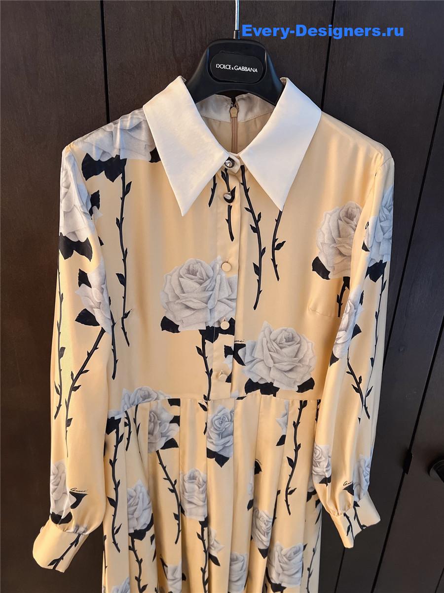 Gvc*1 floral print crepe de chine dress