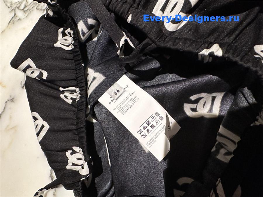 Dolce & Gabbana DG Logo Charmeuse Dress