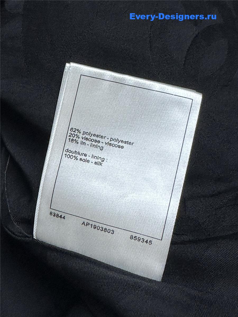 Ch**el black check tweed jacket