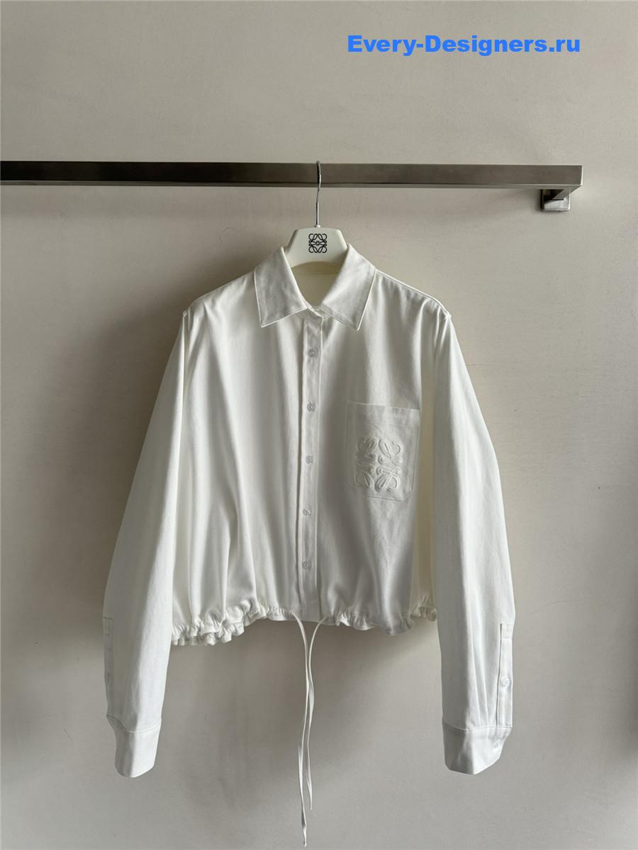 L0ew* white denim jacket