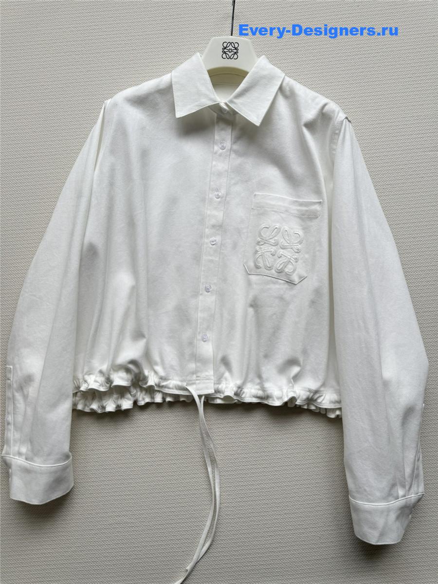 L0ew* white denim jacket
