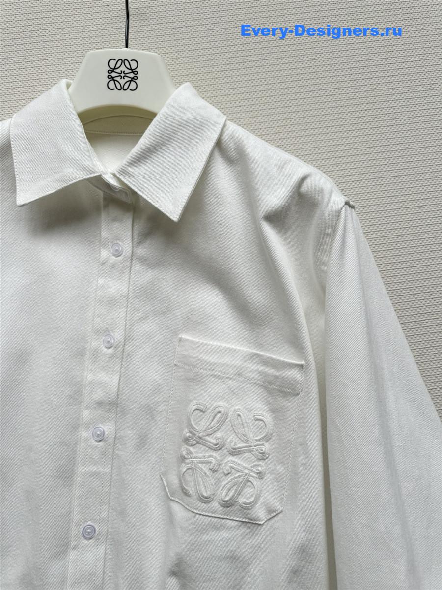 L0ew* white denim jacket