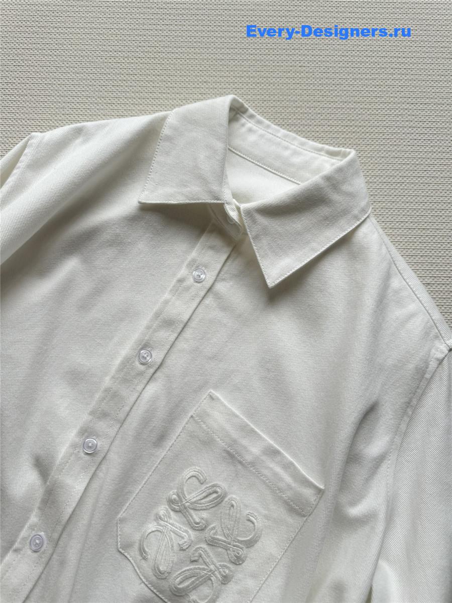 L0ew* white denim jacket