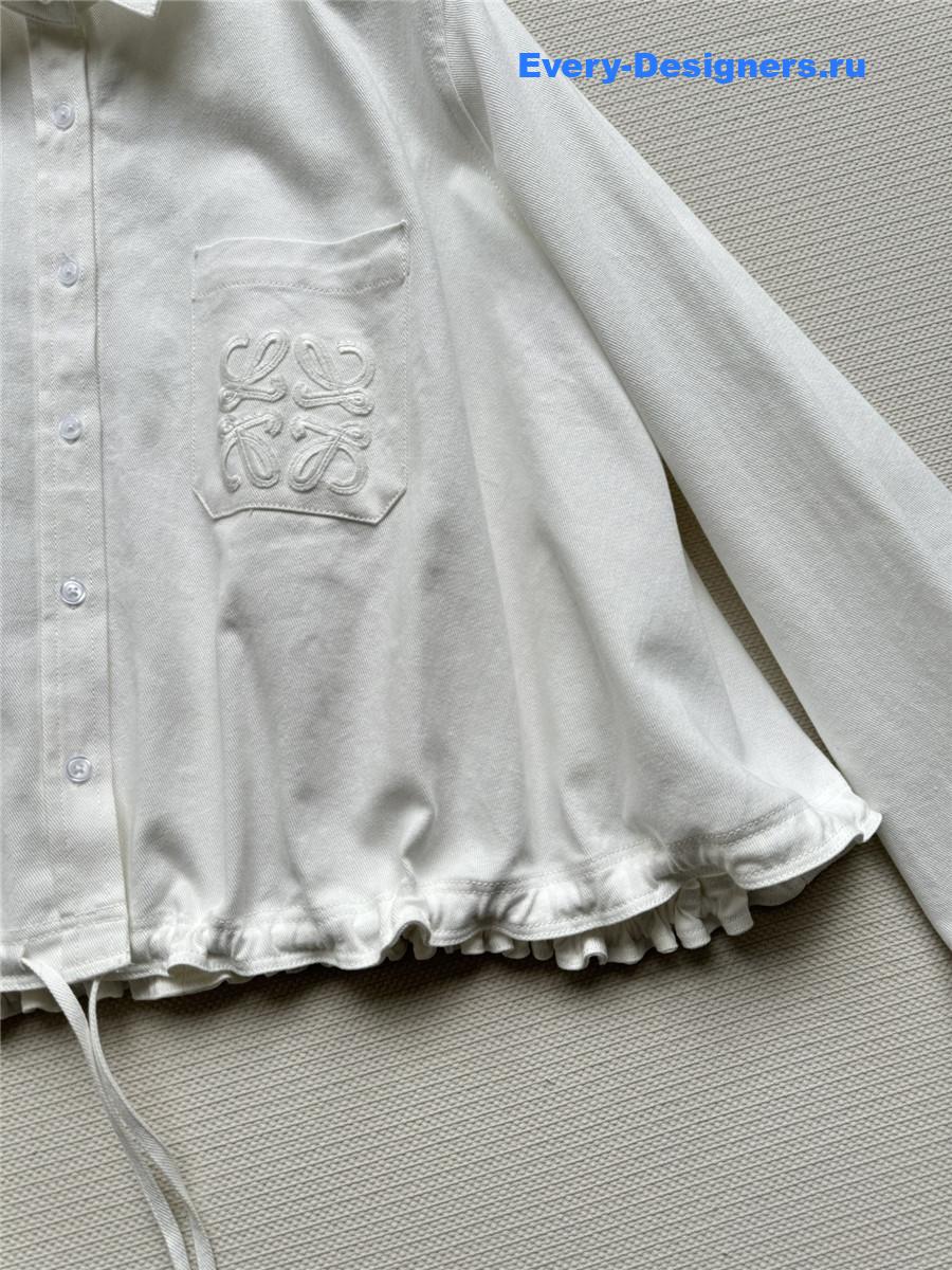 L0ew* white denim jacket