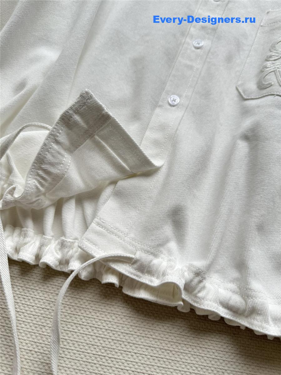 L0ew* white denim jacket