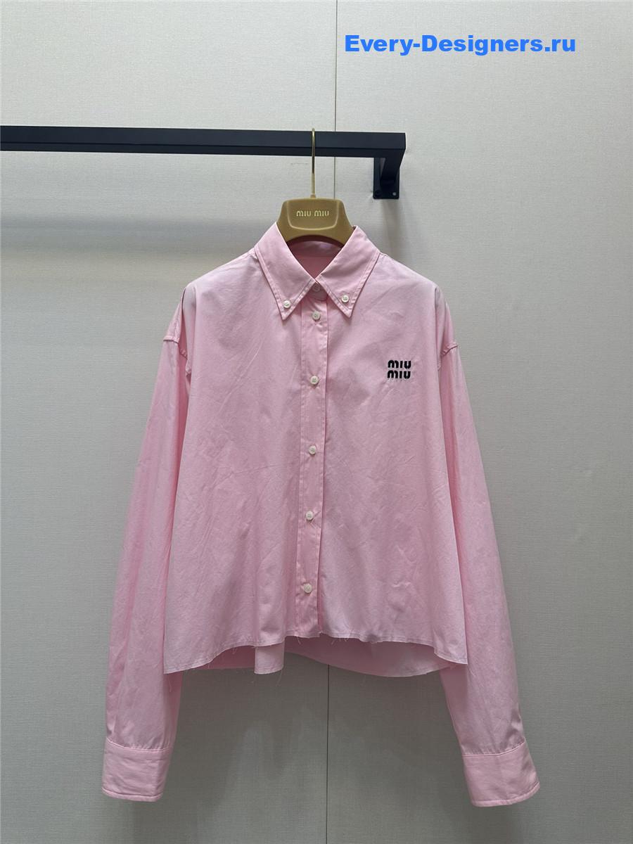 Miu Miu Pink Poplin Shirt