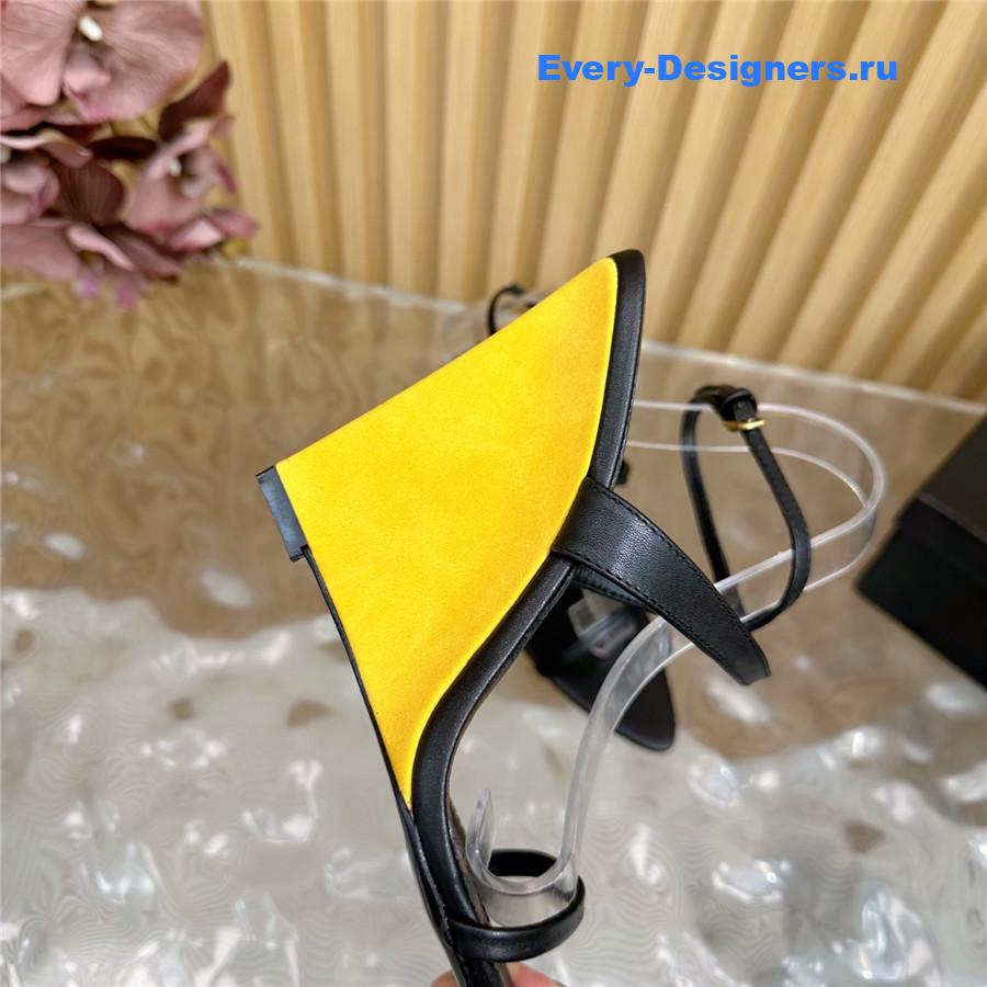 Sa1nt Lau*nt black wedge sandals