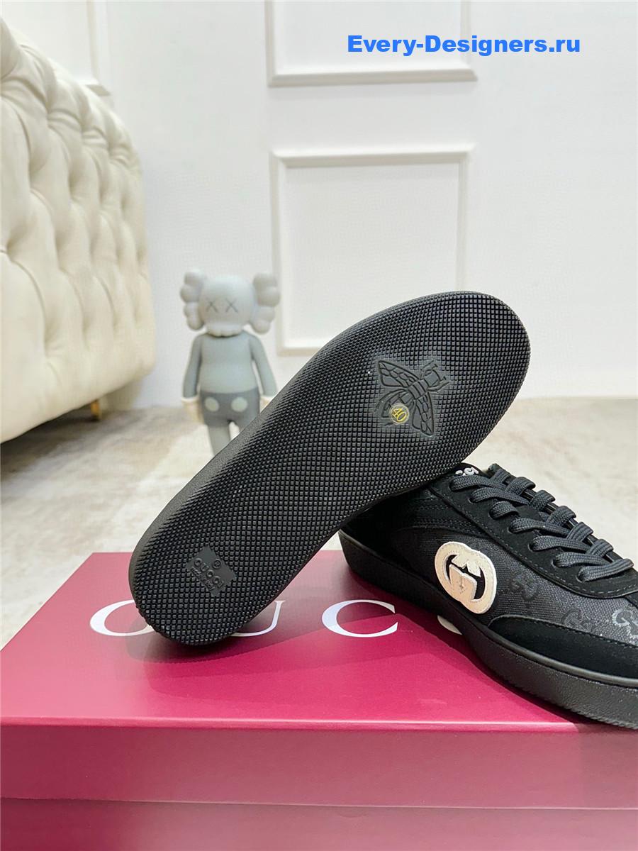 Gvc*1 g75 suede and canvas sneakers in black