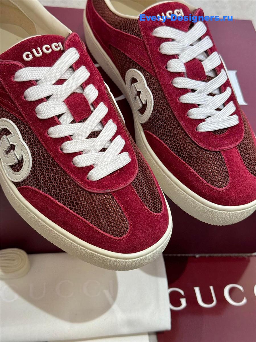 Gvc*1 g74 burgundy sneakers