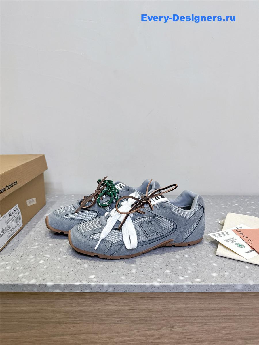 Miu Miu x New Balance 530 SL Light Blue Suede Sneakers