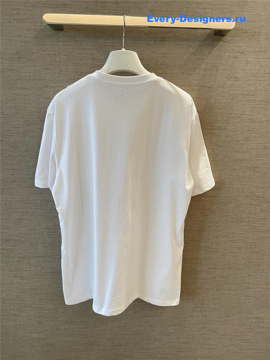 L0ew* white embroidered logo t-shirt