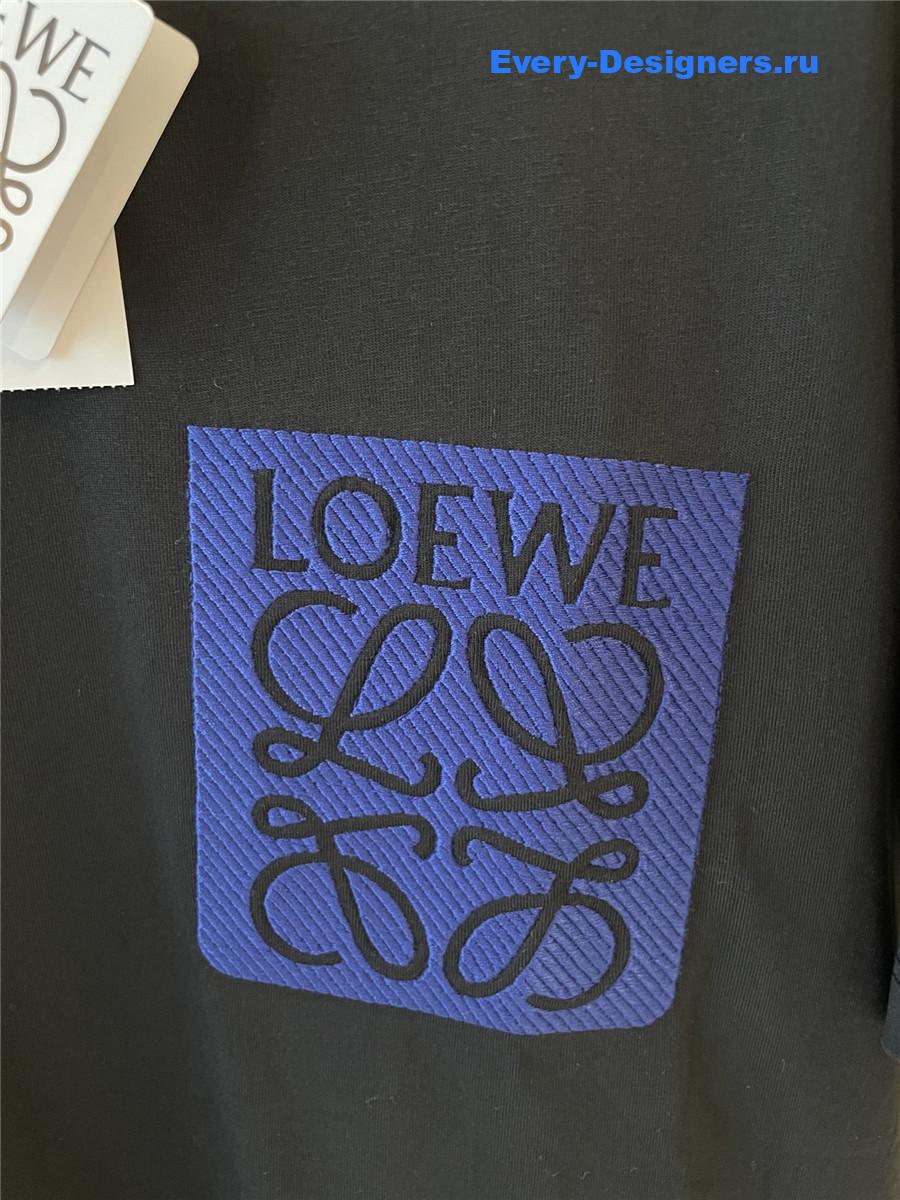 L0ew* black embroidered logo t-shirt