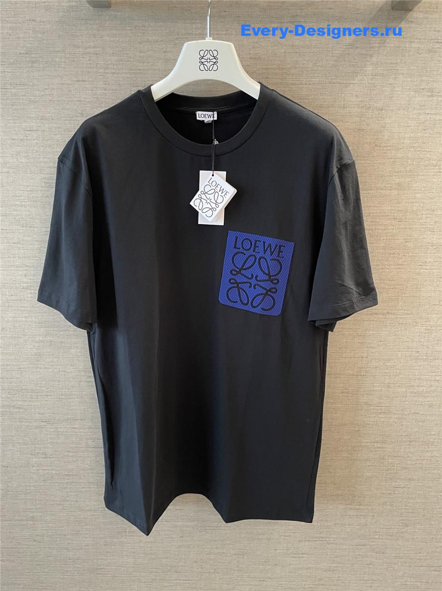 L0ew* black embroidered logo t-shirt