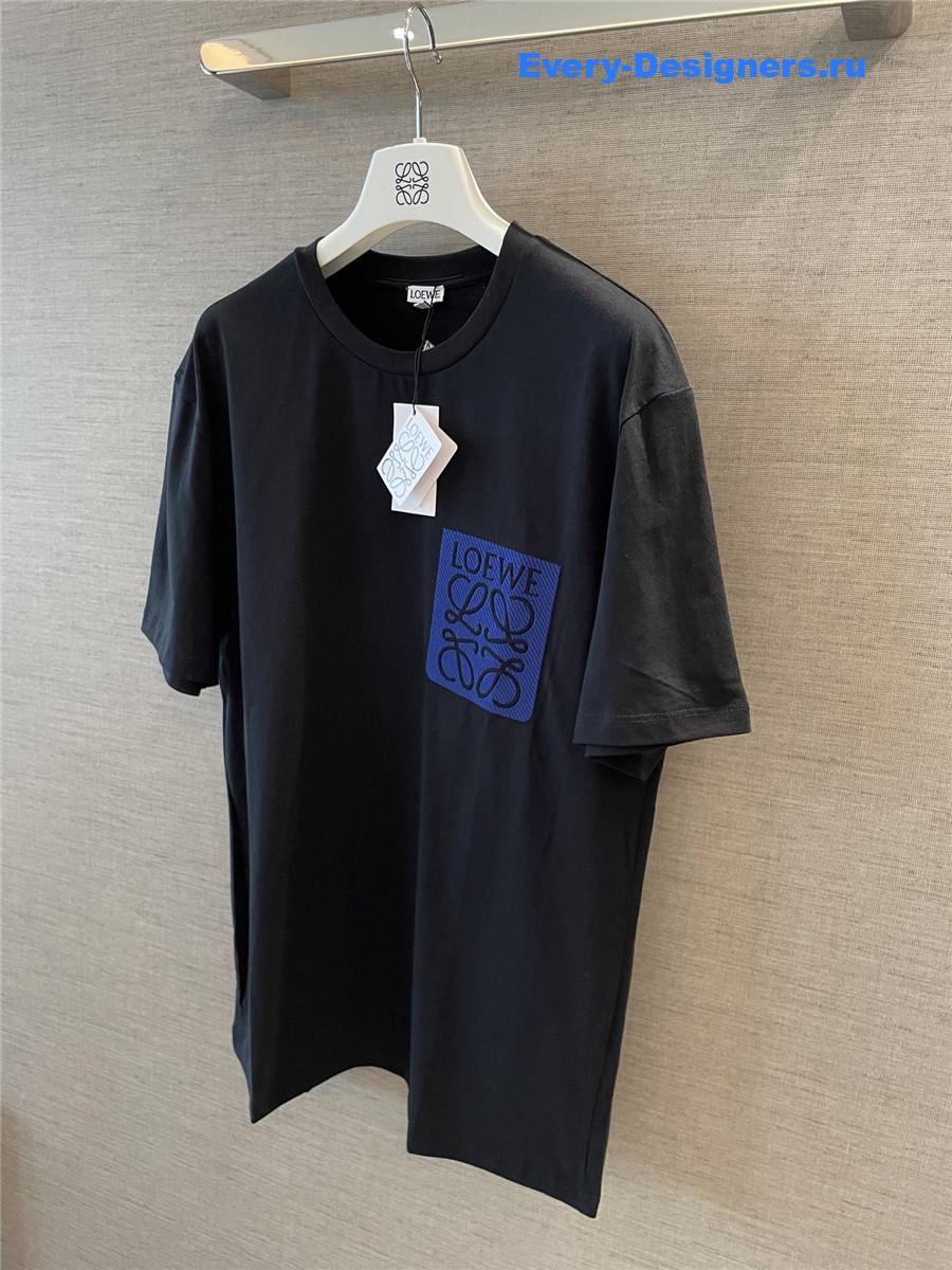 L0ew* black embroidered logo t-shirt