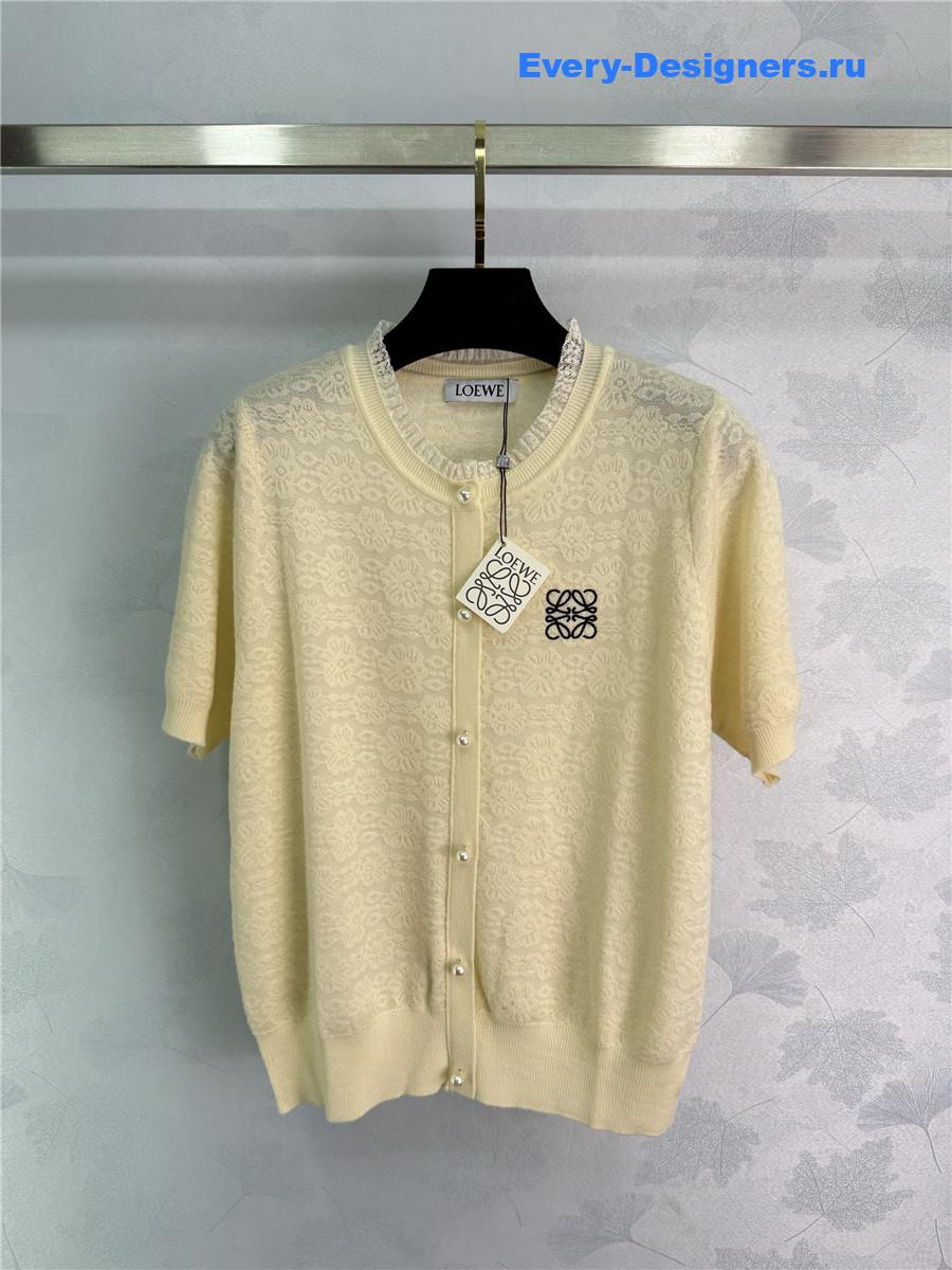 L0ew* embroidered knit cardigan