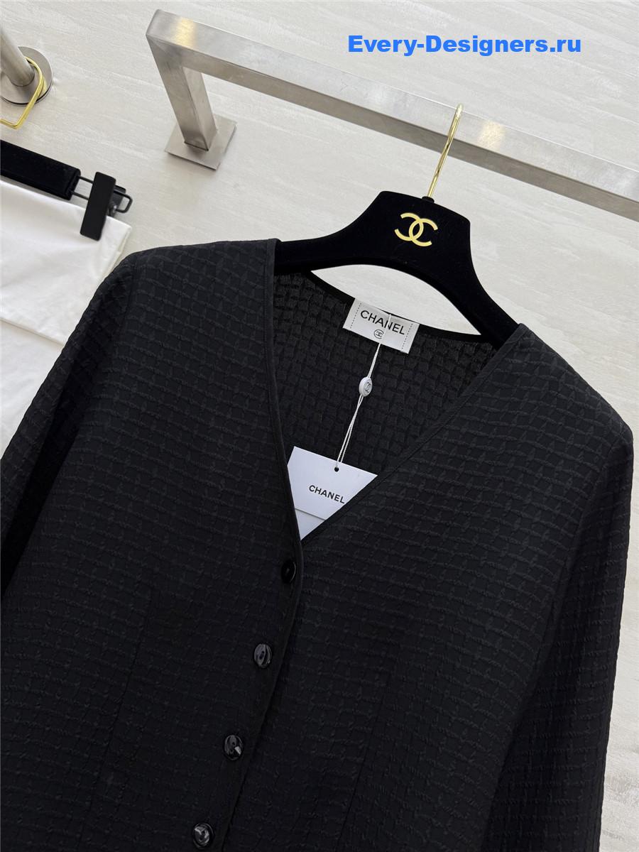 Ch**el silk jacquard cardigan jacket