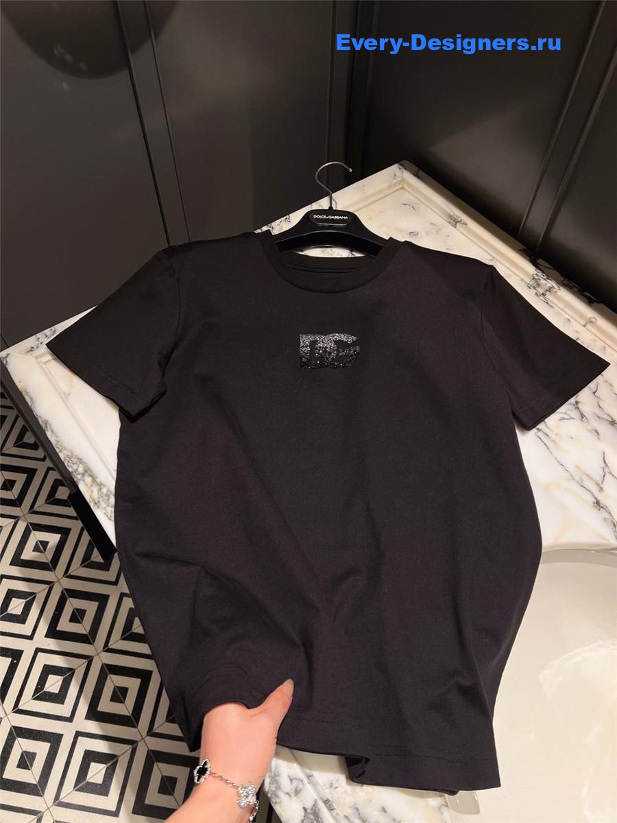 Dolce & Gabbana Crystal Logo T-Shirt