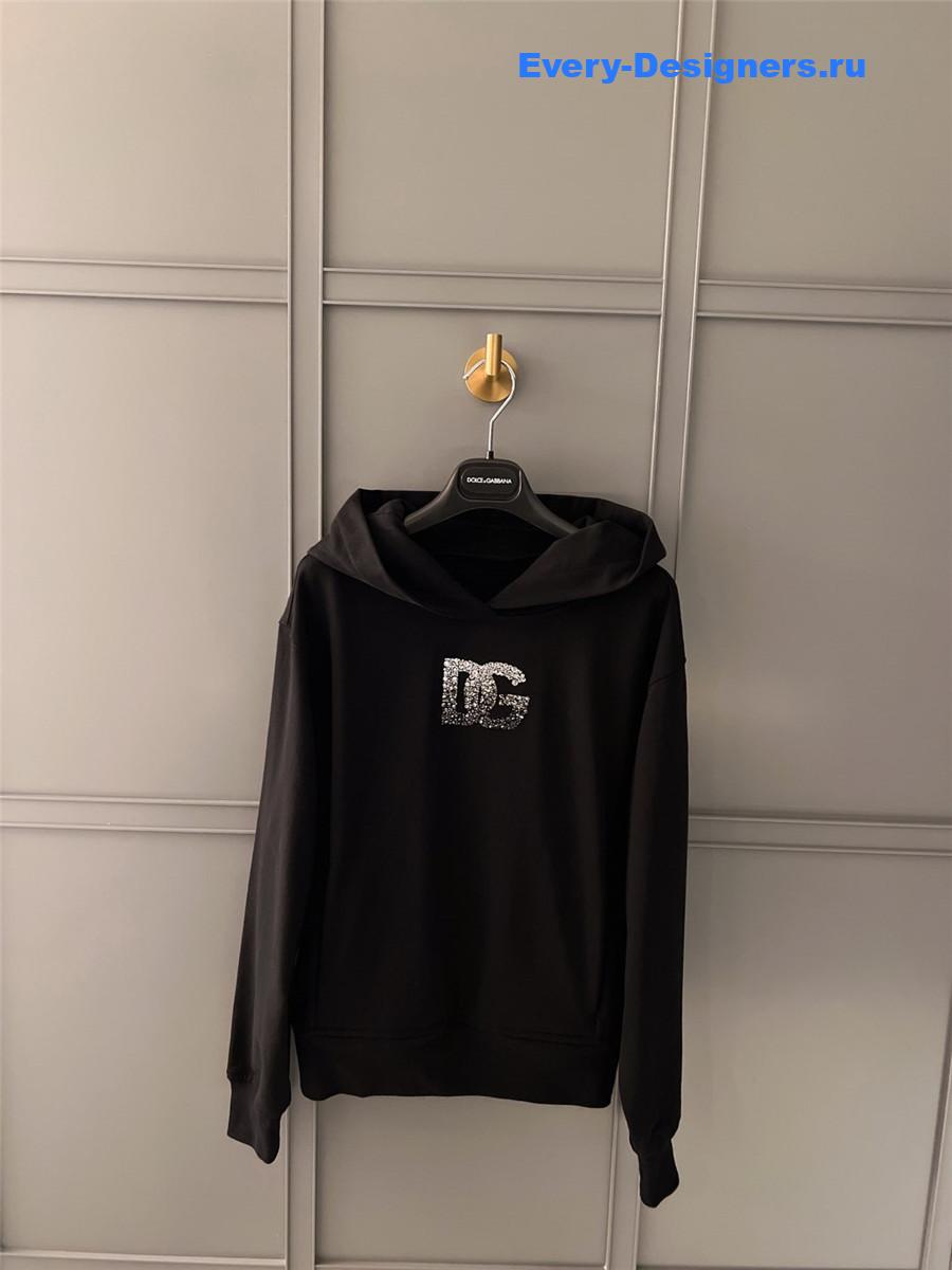 Dolce & Gabbana Crystal Hoodie Black