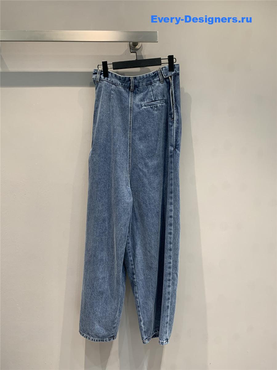 L0ew* draped denim jeans