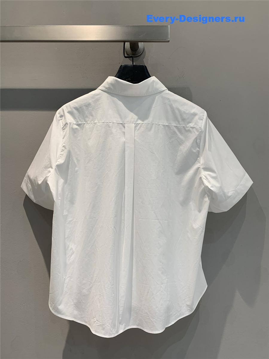 D10r white poplin short sleeve shirt