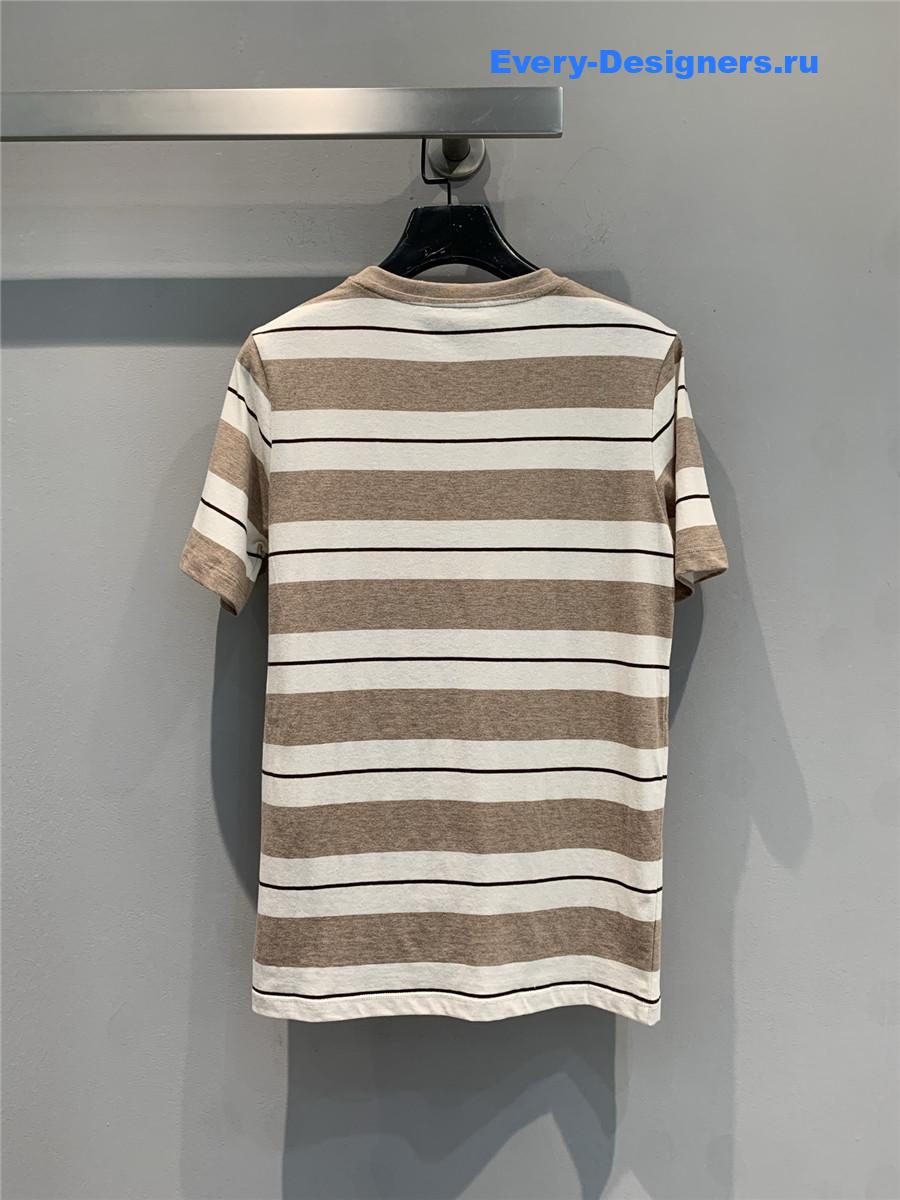 Miu Miu Black Striped Logo T-Shirt