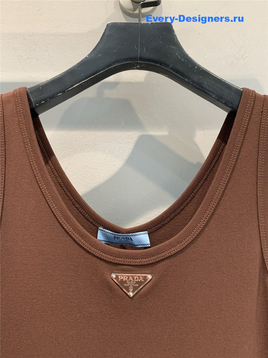 Pra*a brown vest dress