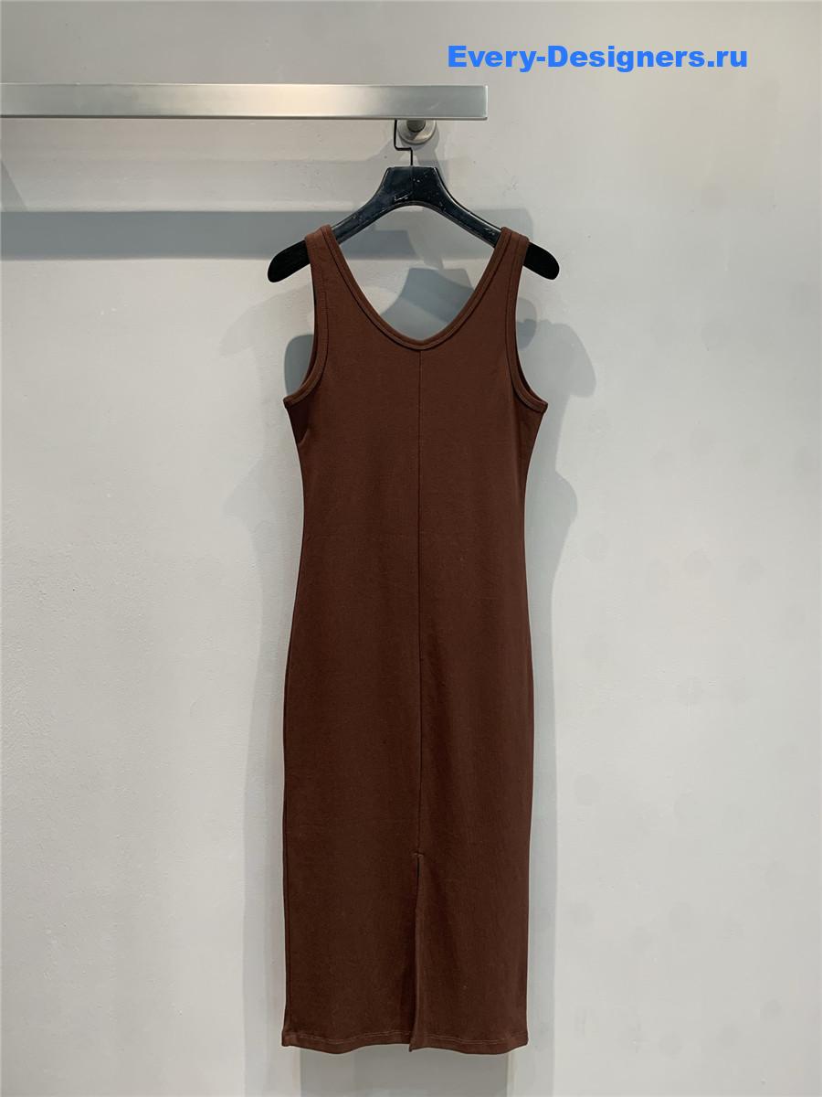 Pra*a brown vest dress