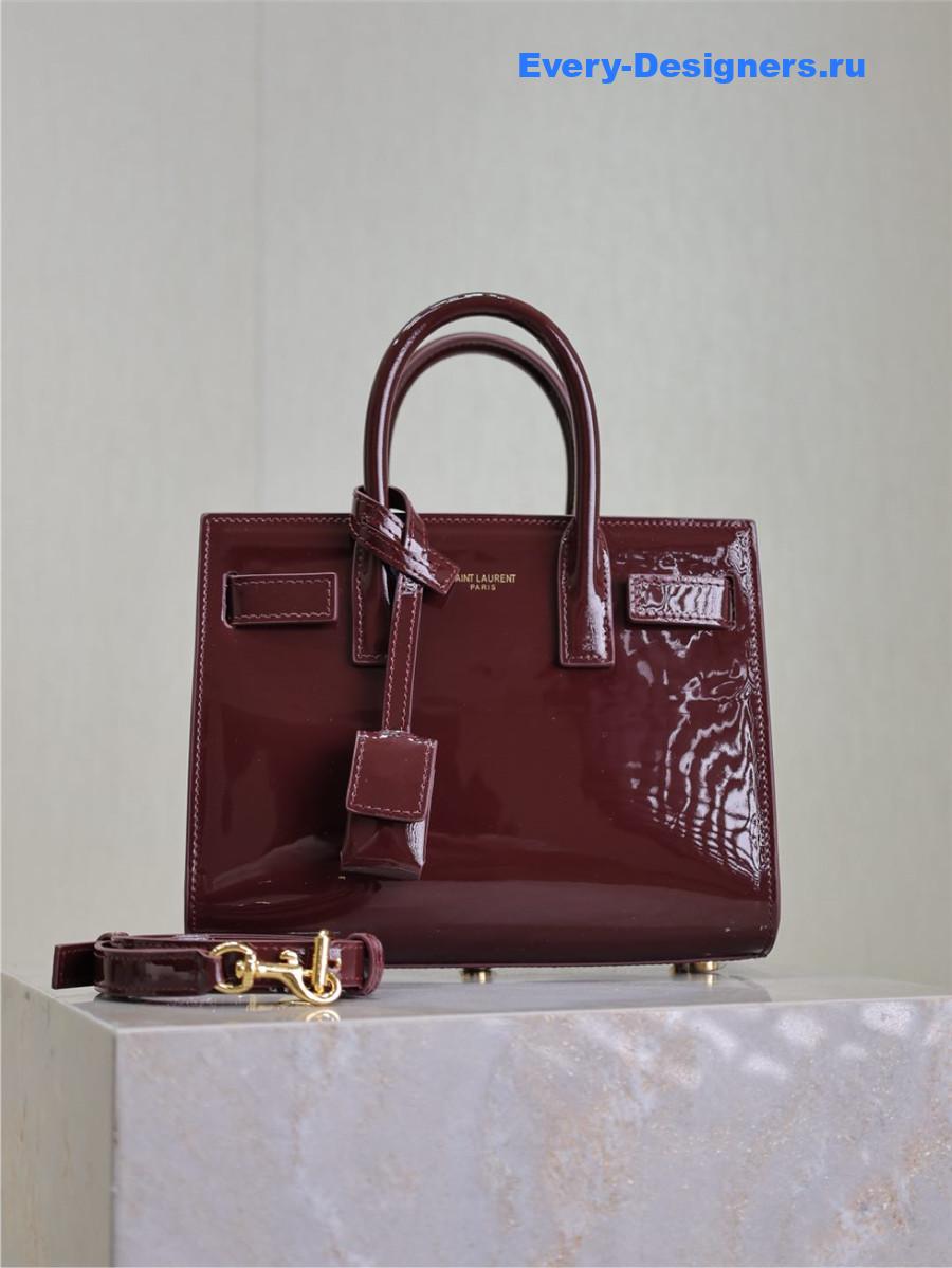 Sa1nt Lau*nt burgundy sac de jour bag