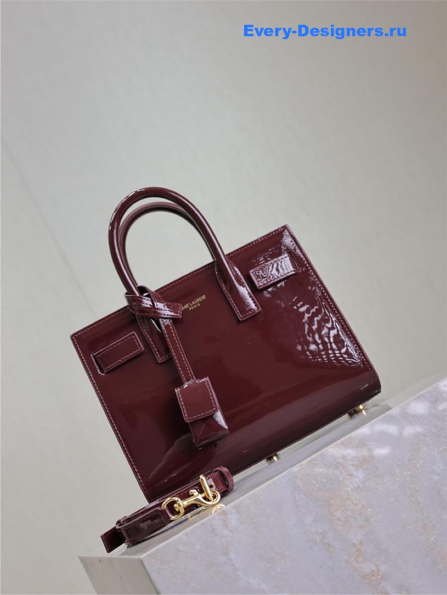 Sa1nt Lau*nt burgundy sac de jour bag