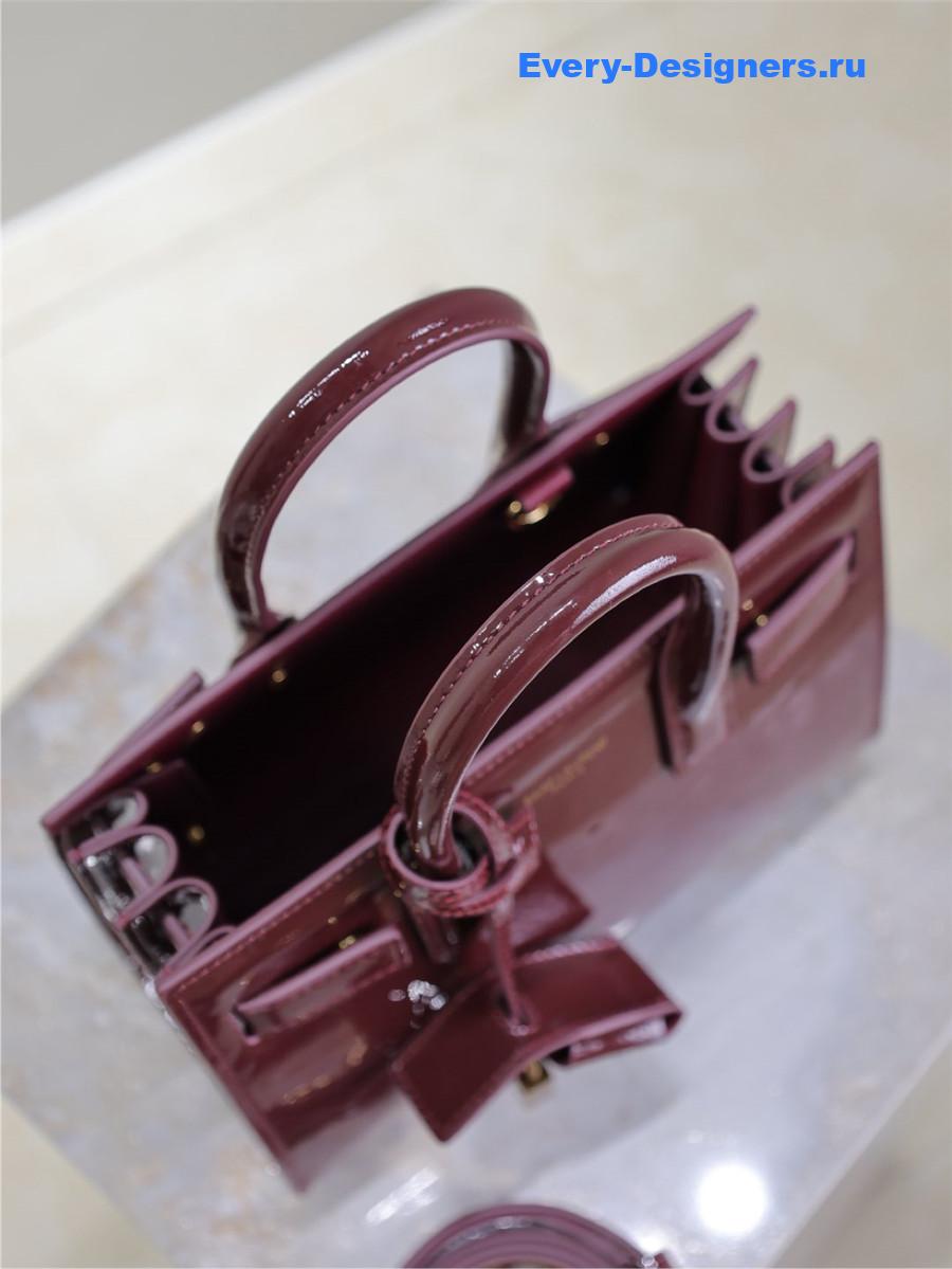 Sa1nt Lau*nt burgundy sac de jour bag