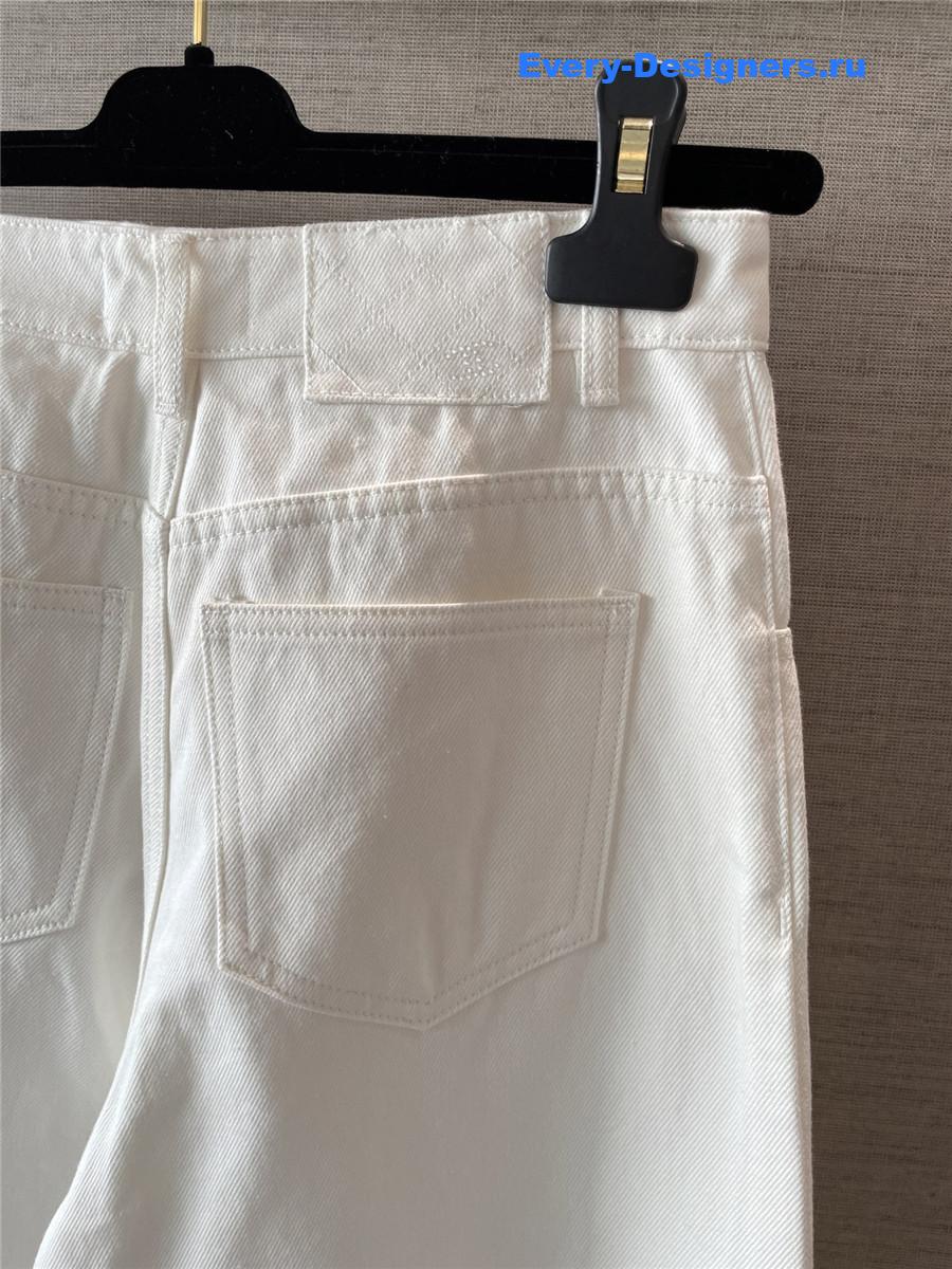 Ch**el white beaded jeans