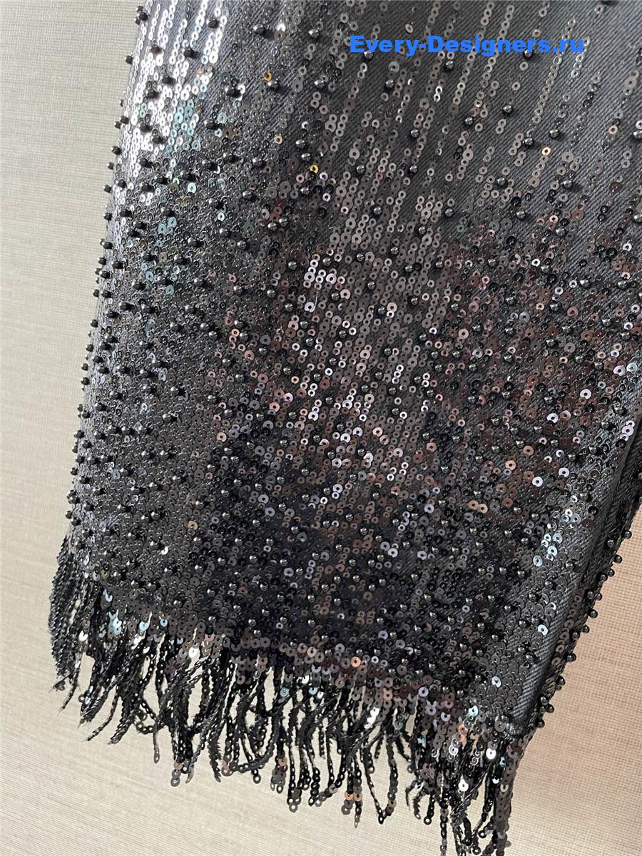 Ch**el black beaded jeans