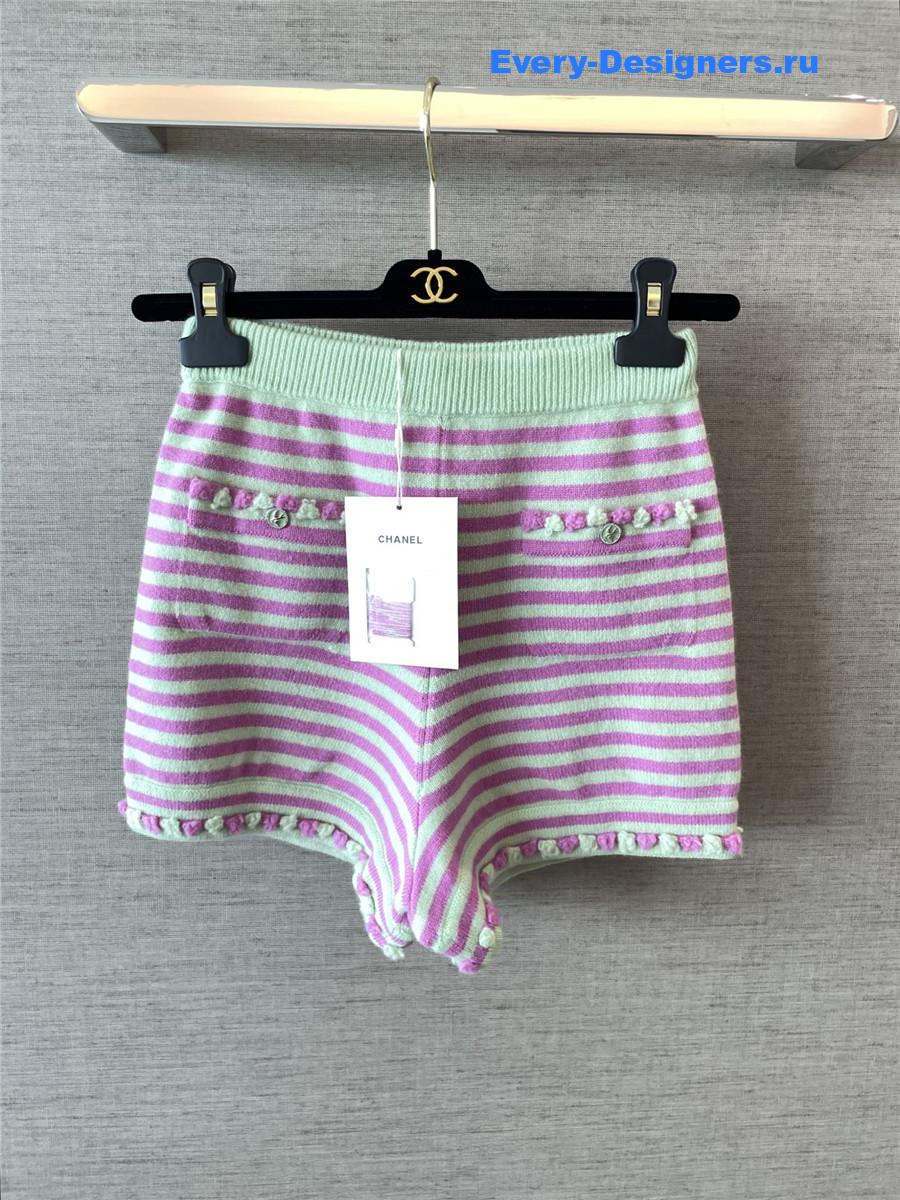 Ch**el pink stripe shorts